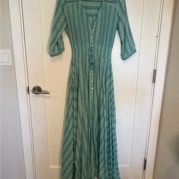 Spell Mint Green Striped Maxi Dress - Picture 3 of 4